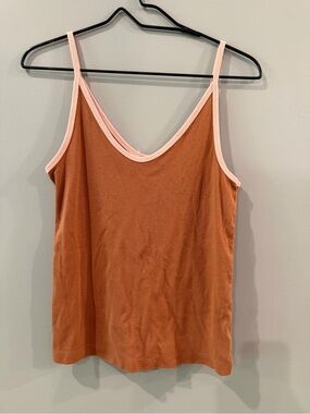 Target Rust Brown Camisole with Pink Trim